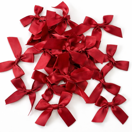 100 ببيونة لون خمري مقاس1.5cm