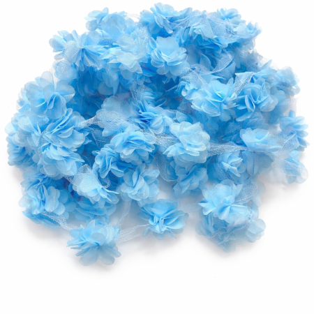 حبل ورد 120 وردة لون أزرق