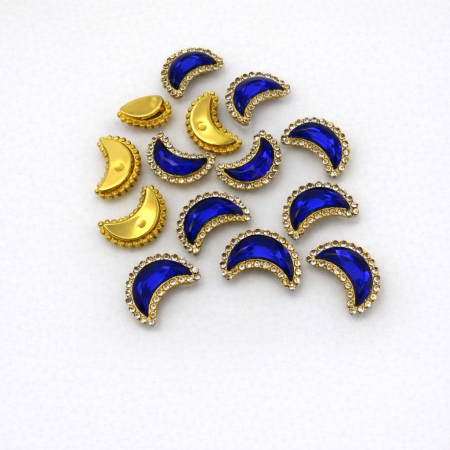 50 قطعة شكل هلال لون نيلي