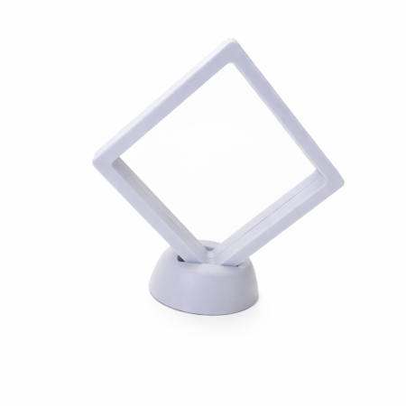 علبه لون أبيض وجه شفاف مع ستاند12حبه