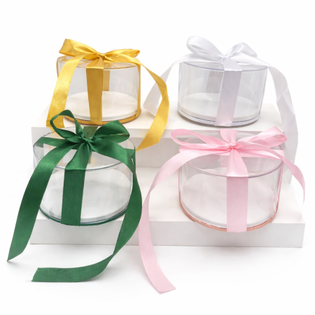 12علبه أكريلك مدورة قاعدة كرتون مبطن مع شبرة