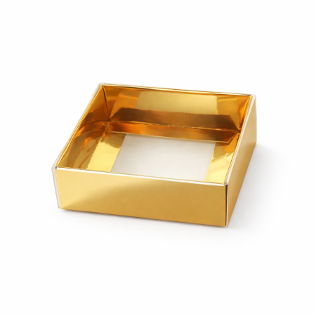 علب 8.8.3 قاعدة ذهبي وجه شفاف