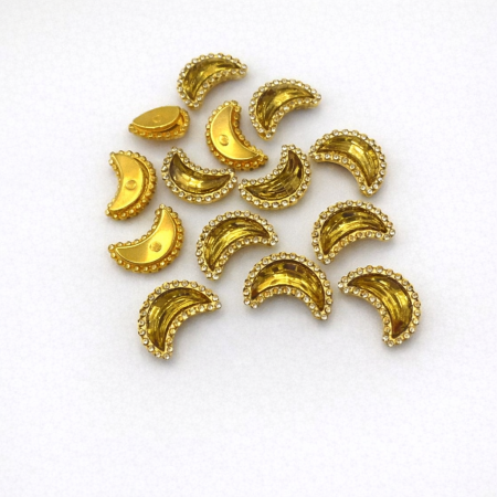 50قطعة شكل هلال لون ذهبي