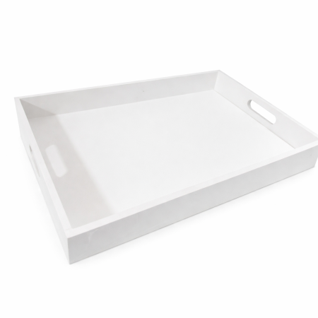 صينيه خشب لون أبيض