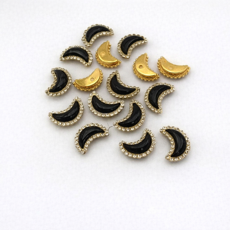 50قطعة شكل هلال لون أسود