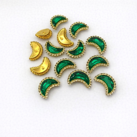 50قطعة شكل هلال لون أخضر