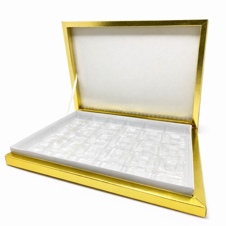 بوكس شوكلاتة -كرتون لون ذهبي -حجم كبير