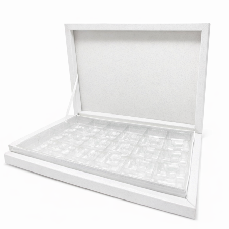 بوكس شوكلاتة -كرتون لون أبيض -حجم كبير