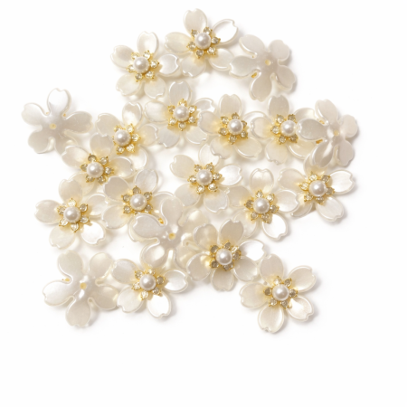 30 قطعة وردة لون أبيض