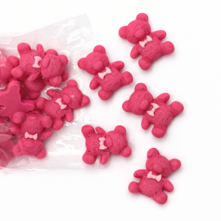 30قطعة شكل دب لون فوشي