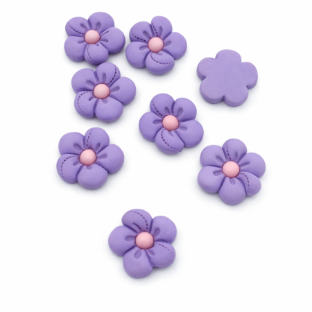 30قطعةشكل وردة مقوى لون بنفسجي