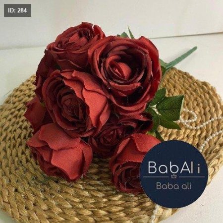 ضمة ورد جوري لون أحمر حجم كبير 15 ضمه
