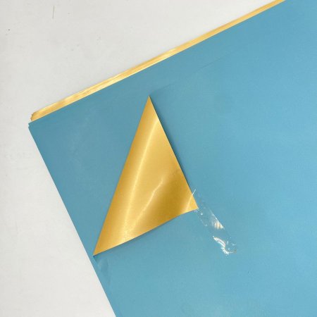 أوراق تغليف وجه لون أزرق وجه لون ذهبي-20ورقة