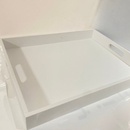 صينيه خشب لون أبيض