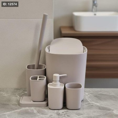 طقم حمام مربع /6 بلاستك كابتشنو