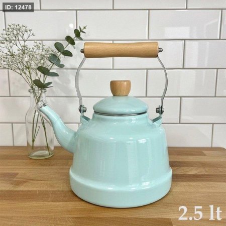 براد شاي 2.5 لتر زينكو ازرق يد خشب