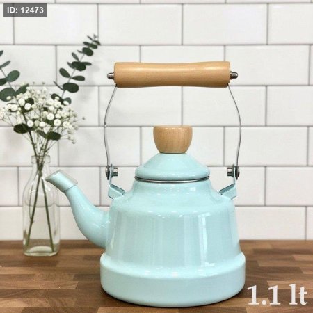 براد شاي 1.1 لتر زينكو ازرق يد خشب