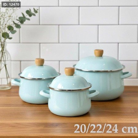 طقم طناجر/3 ازرق زينكو20/22/24